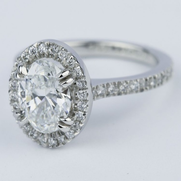 2Ct Oval Cut Moissanite Engagement Ring In Gold - Picture 3 of 16